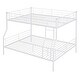 preview thumbnail 6 of 9, Full XL Over Queen Metal Bunk Bed with Trundle ,Contemporary Design, Chrome Finish, and Full-Length Guardrails