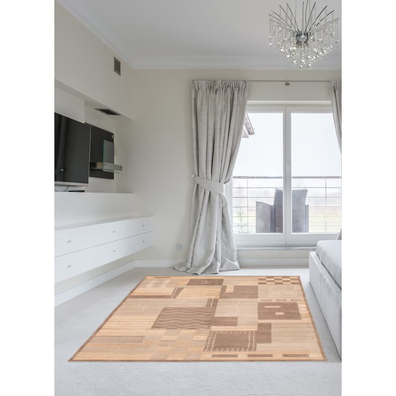 ECARPETGALLERY Hand-knotted Opulence Grey Silk, Wool Rug - 6'7 x 9'11