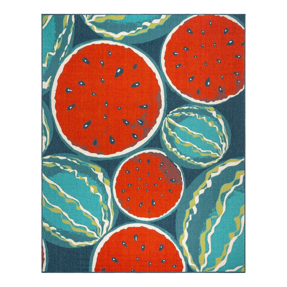Gertmenian Jona Bold Summer Fruits Bright Bold Indoor/ Outdoor Flatweave Area Rug