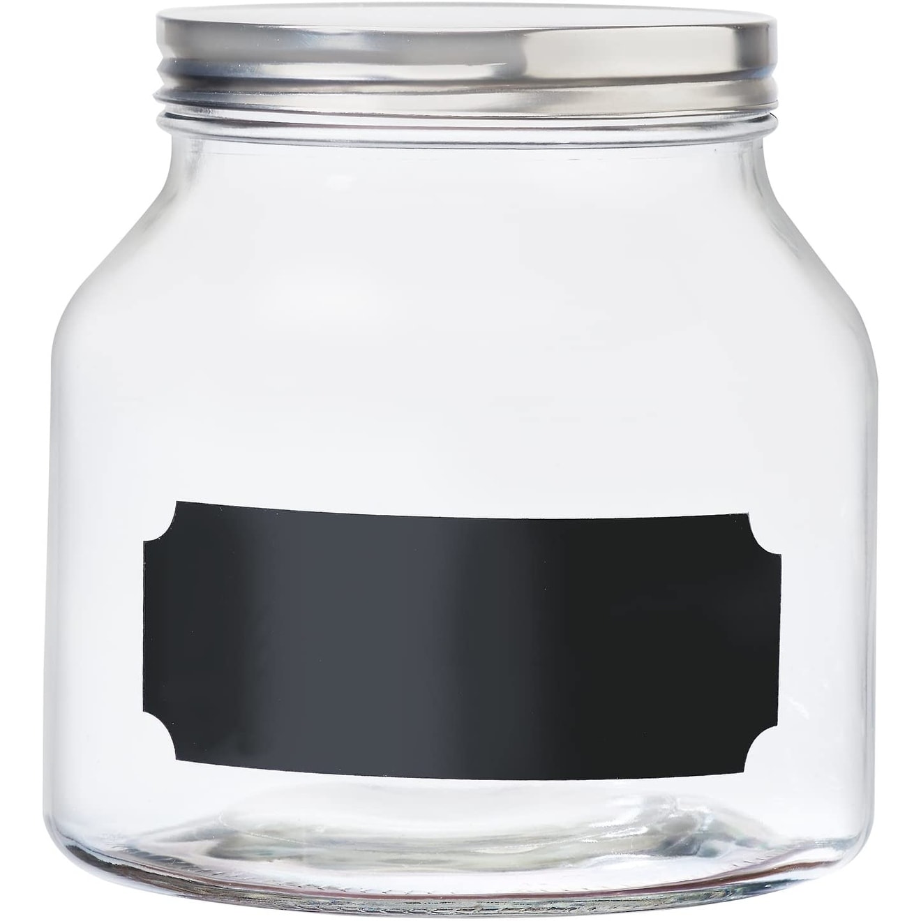 Amici Home Carlisle Glass Canister Square Jar, Food Safe, Airtight