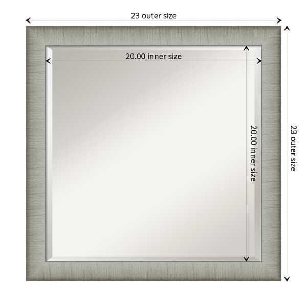 dimension image slide 4 of 18, Beveled Bathroom Wall Mirror - Elegant Frame