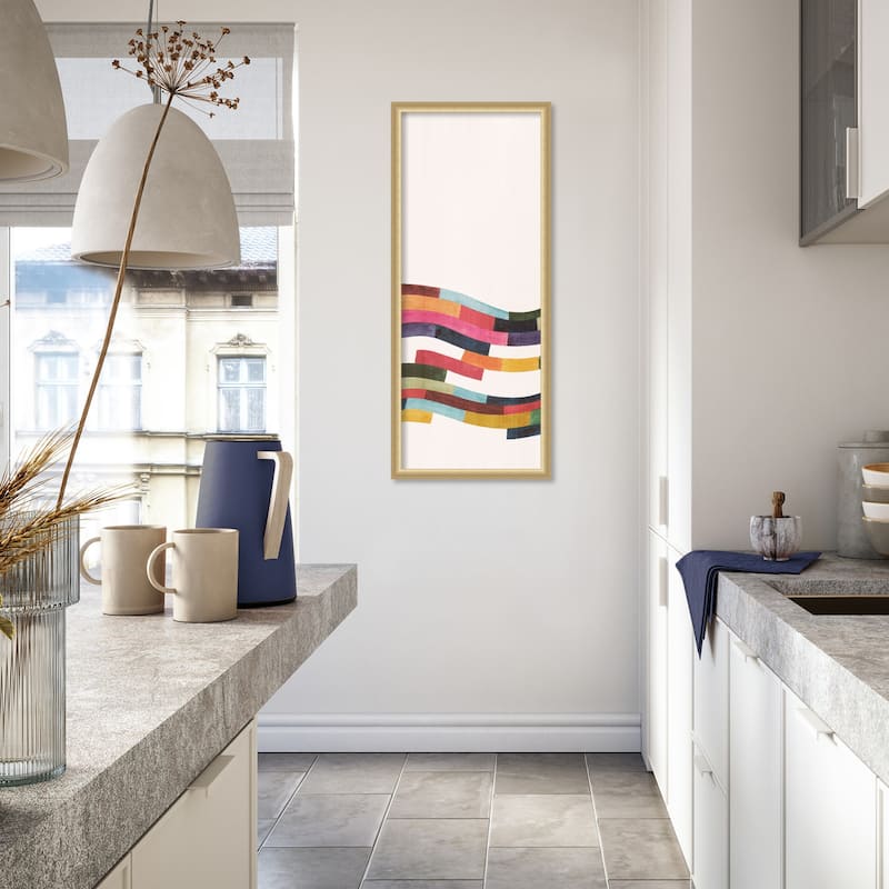 Amanti Art Framed Fabric Pinboard Rainbow Brick Road II by Grace Popp Printed Bulletin Board