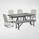 Option Mocha 6-PC with Bench and Upholstered Chairs