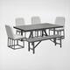 Option Mocha 6-PC with Bench and Upholstered Chairs