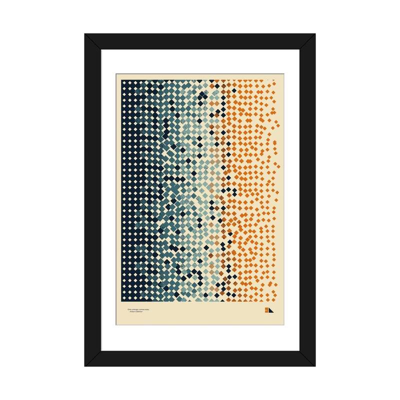iCanvas "Entropy" by 2046 Design - Black - 32x24x1