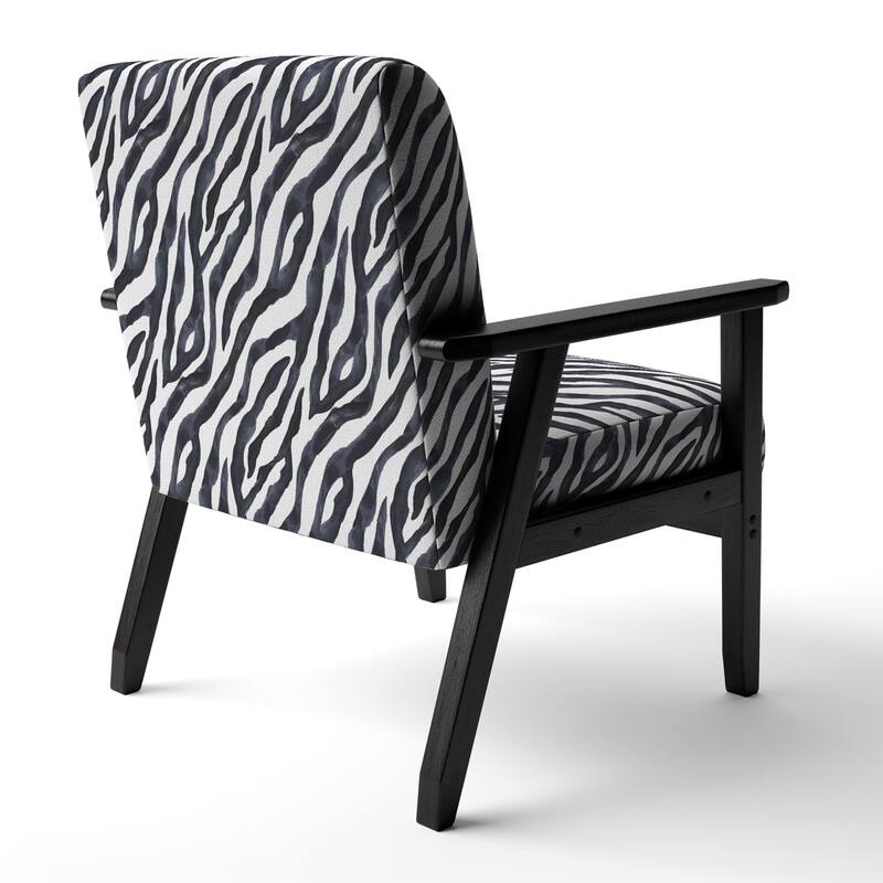 Designart "Zebra Striped " Upholstered Cabin & Lodge Accent Chair and Arm Chair
