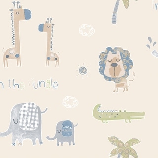 Galerie Wallcoverings Tiny Tots 2 Jungle Friends Non-woven Matte Wallpaper Roll