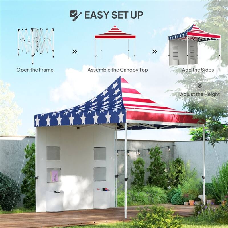 Premium Foldable Gazebo for Outdoor Events with UPF50 Sun Protection Adjustable Height and Portable Wheeled Bag