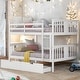 preview thumbnail 24 of 32, Full over Full Bunk Bed with 2 Drawers and Ladder for Bedroom White