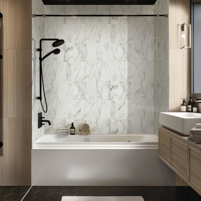 Ackland AKM-P-4X12TLM-CA 4" x 12" Porcelain Wall Tile - Matte Visual -