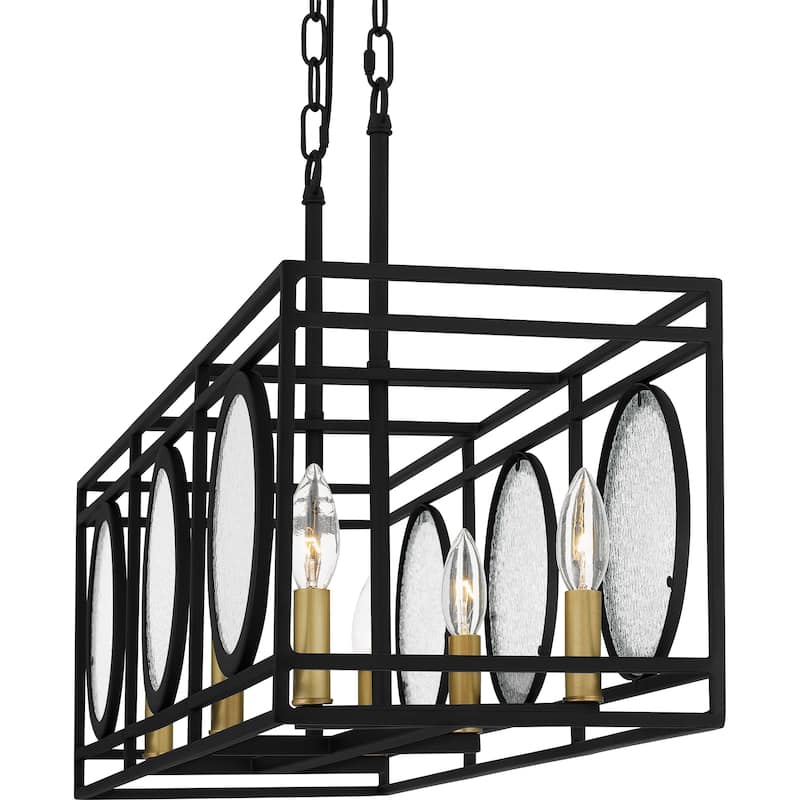 Chalamont 6-Light Earth Black Island Light - Earth Black