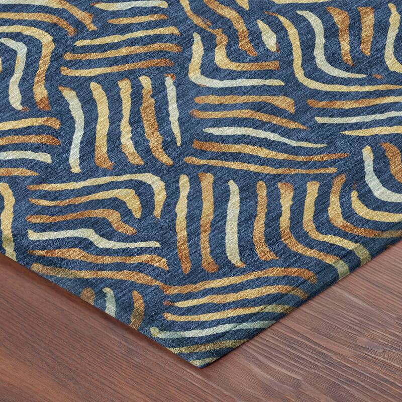 Machine Washable Indoor/ Outdoor Modern Jamie Chantille Rug