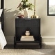 preview thumbnail 1 of 37, Walker Edison Modern Fluted-Drawer Nightstand Black