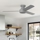 preview thumbnail 1 of 12, Hunter Presto Flush Mount Ceiling Fan w/ Wall Control - Contemporary, Industrial, Scandinavian - LOW PROFILE! 52" - Dove Grey