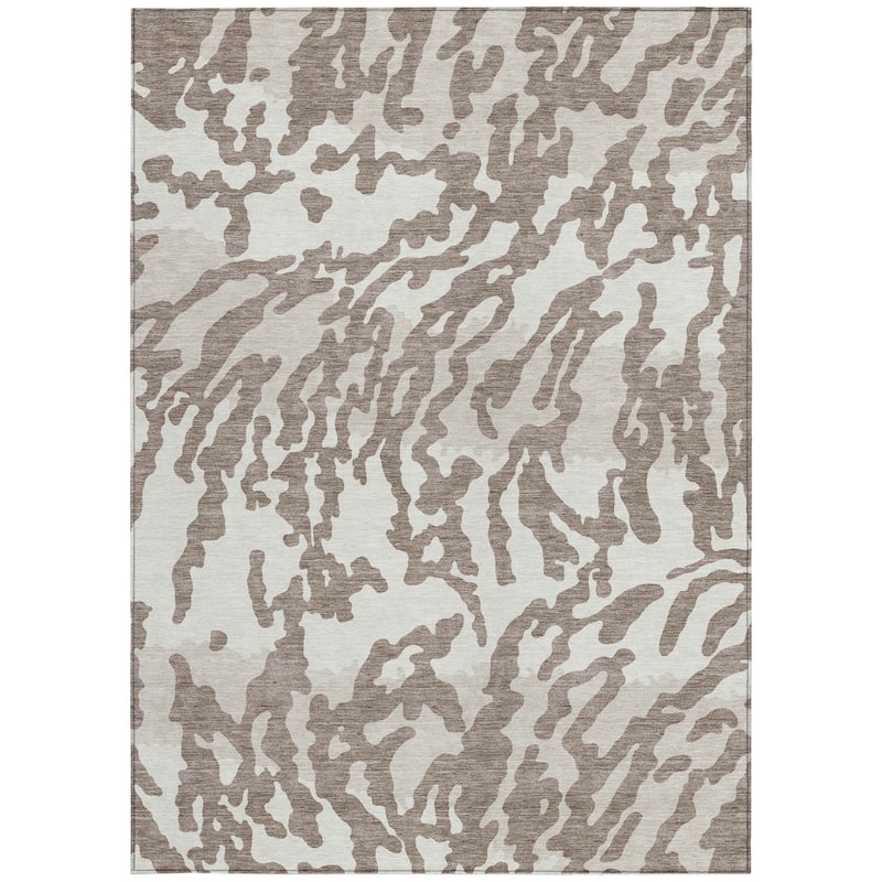 HomeRoots Animal Print Transitional Rectangle Outdoor Rug