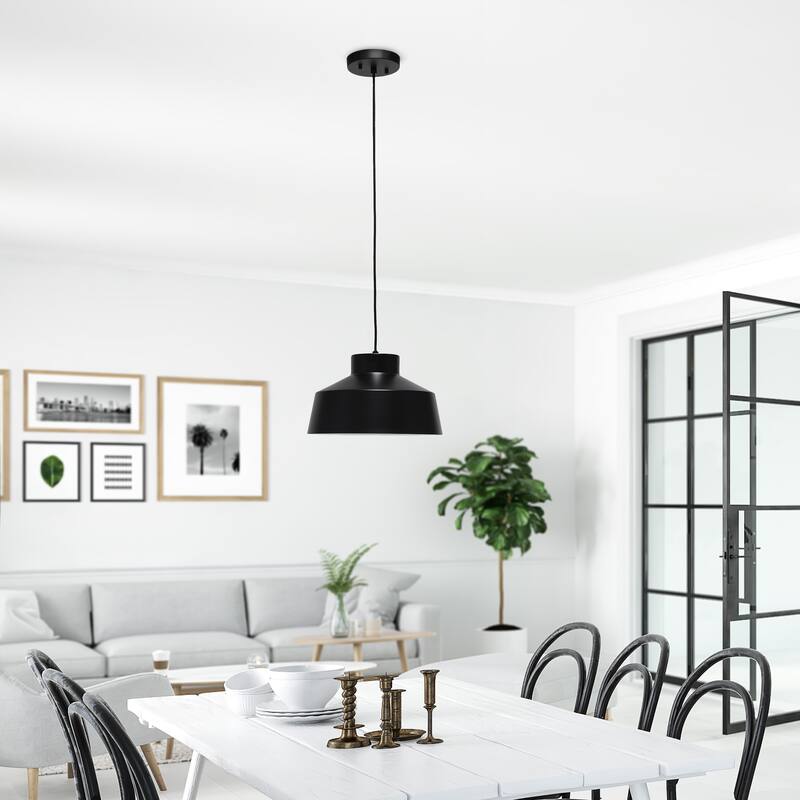 60 in. 1 Light Black Farmhouse Pendant