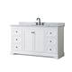 Option White / White Carrara Marble Top / Matte Black