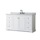 Option White / White Carrara Marble Top / Matte Black