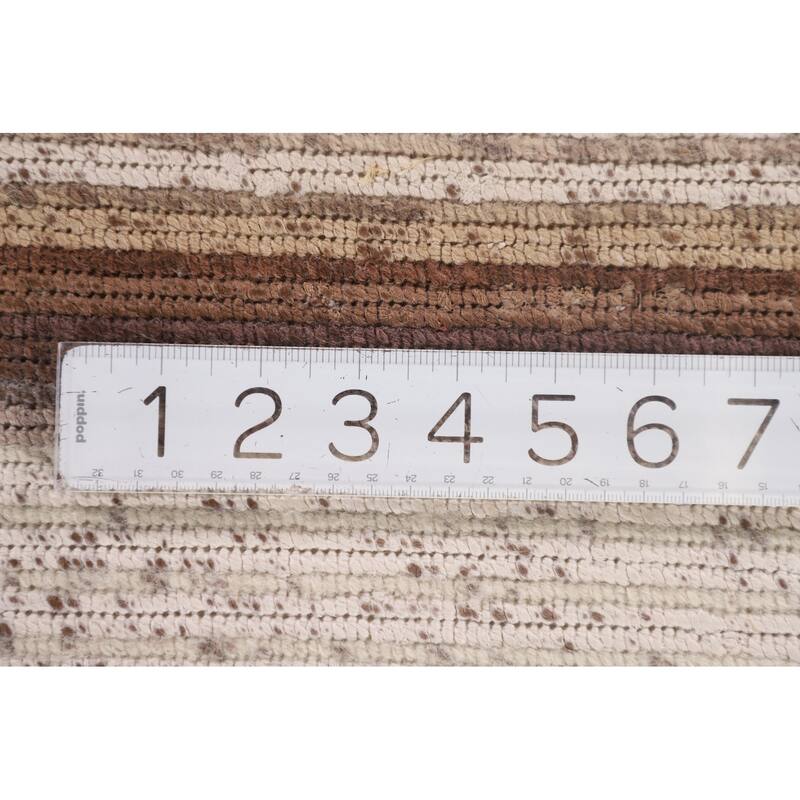 Modern Indian Accent Rug Handmade Abstract Wool Carpet - 2'8"x 5'0"