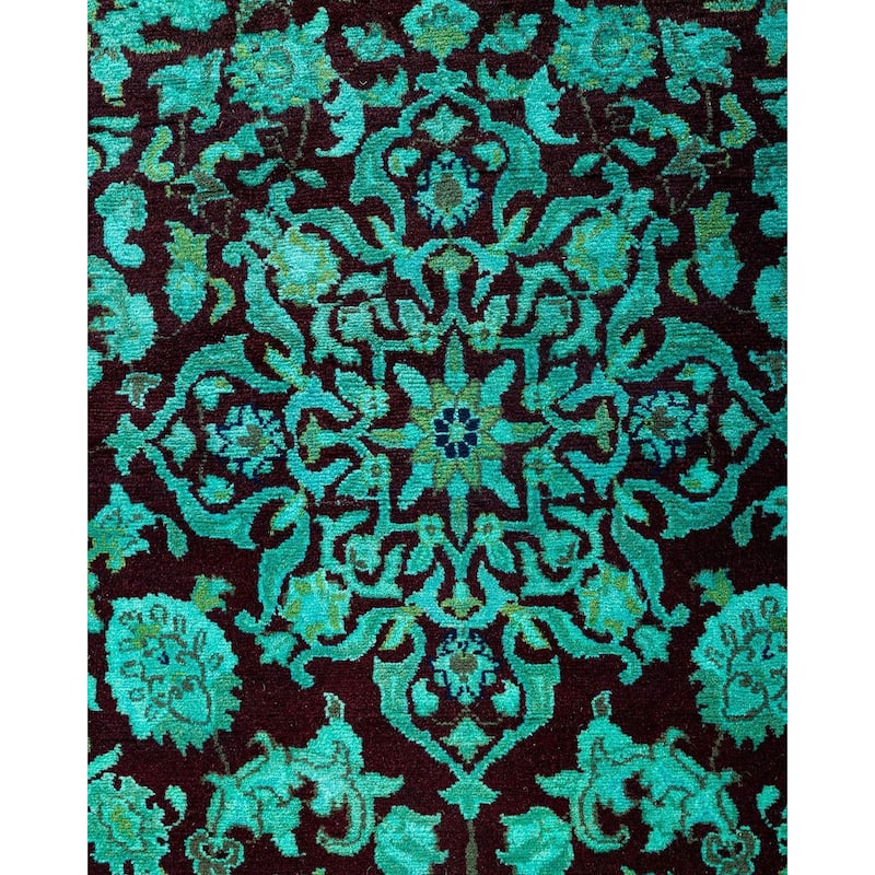 Contemporary Overdyed Wool Hand Knotted Runner - 2' 6" x 13' 9"