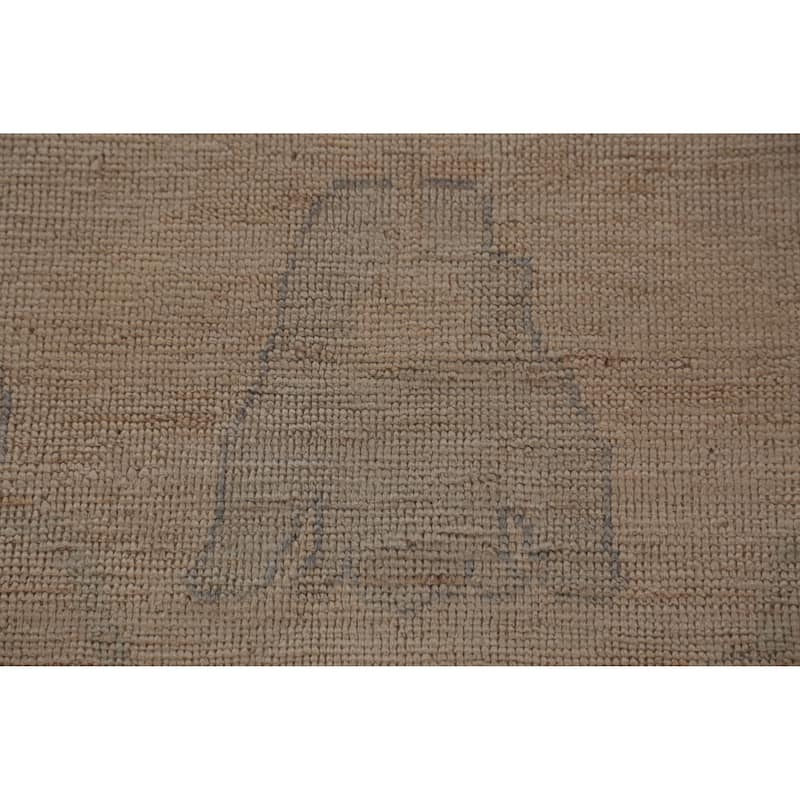 Hand Knotted Oriental 100% Wool Carpet Transitional All-Over Beige & Ivories Oushak Area Rug - 16' 6'' X 12' 10''