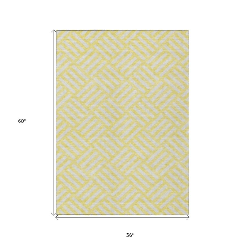 HomeRoots Geometric Transitional Rectangle Outdoor Rug