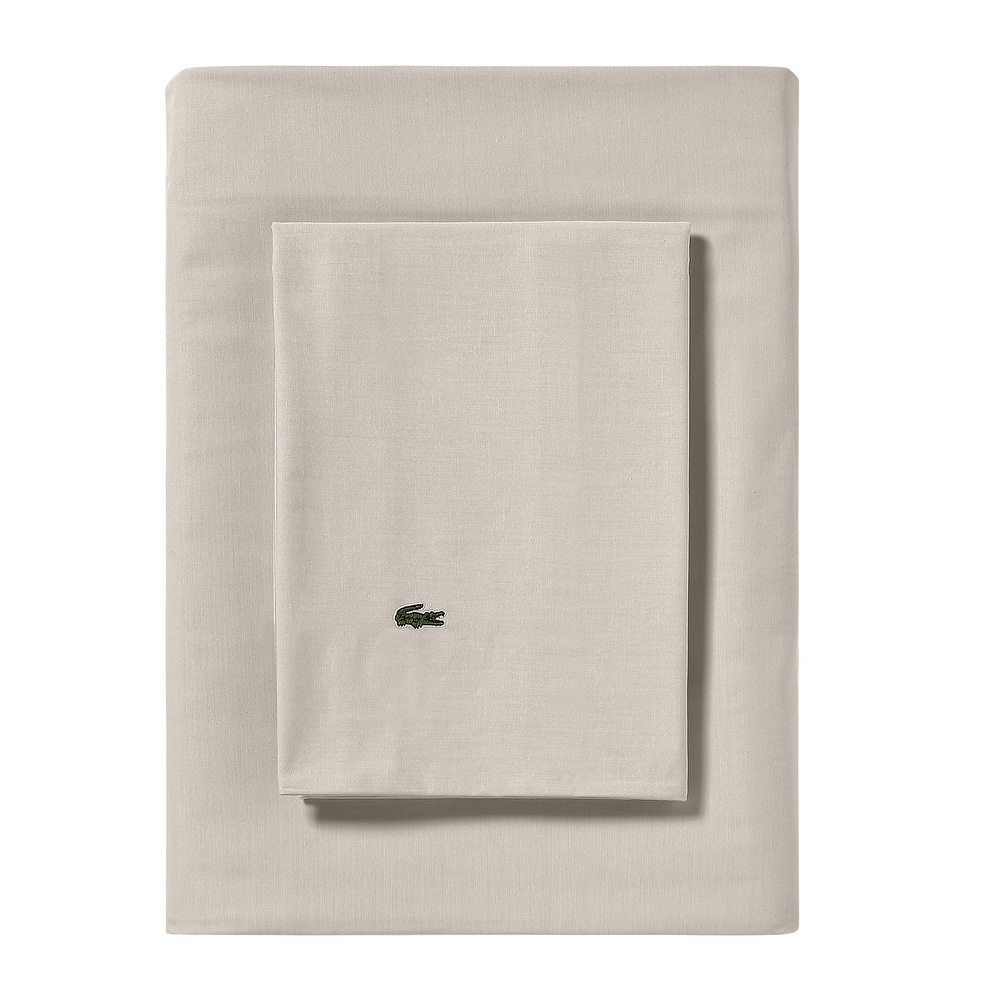Lacoste Percale Cotton Crisp Feel Solid Sheet Set