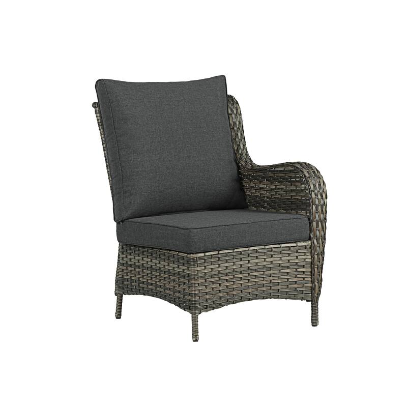 6 Pieces Outdoor Rattan Patio Furniture Set