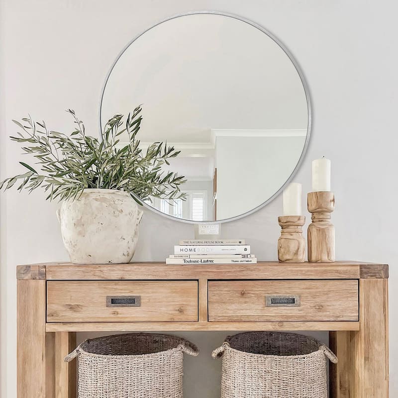 Modern Bathroom Wall Mounted Round Vanity Mirror