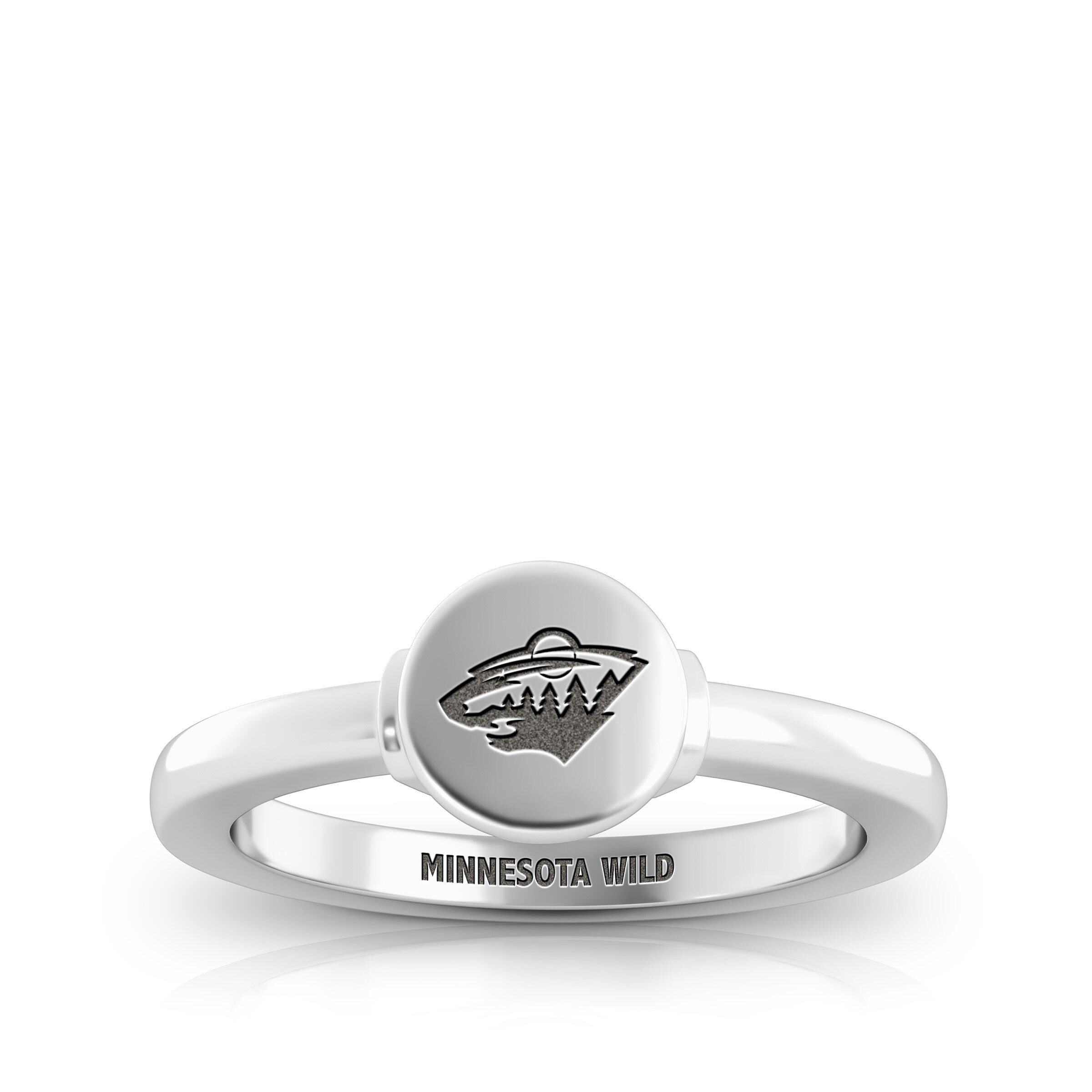 Shop Minnesota Wild Engraved Sterling Silver Signet Ring Overstock 29917293
