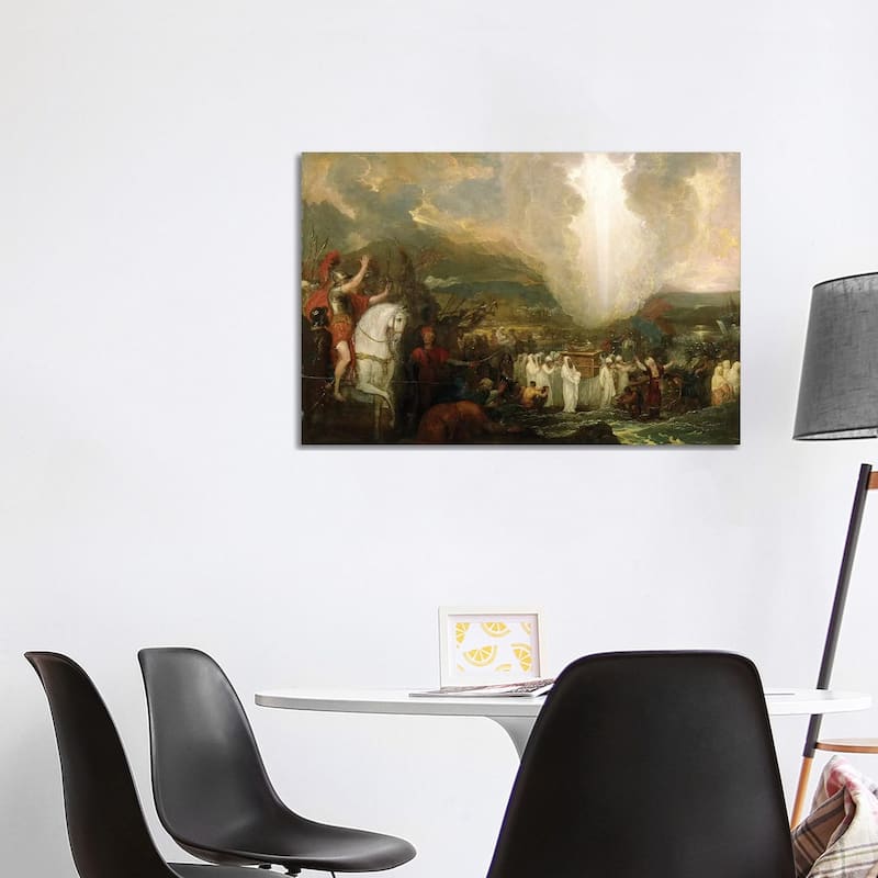iCanvas "Joshua passing the River Jordan with the Ark of the Covenant, 1800" by Benjamin West Canvas Print - 26x40x1.5