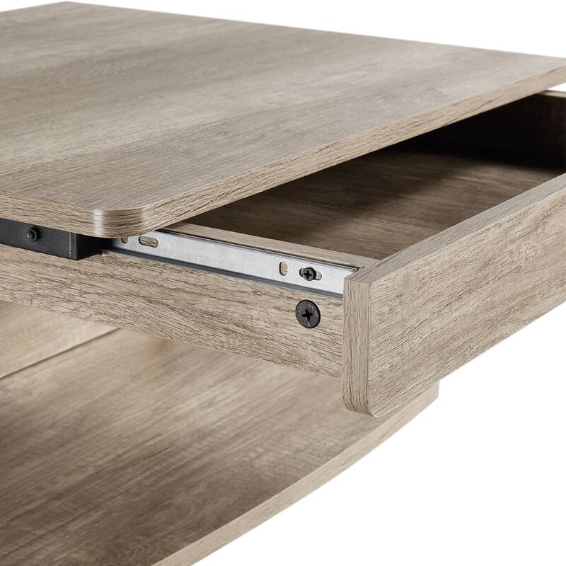 Yaheetech Rolling Computer Desk Table Tray Desk with Drawer and Shelf