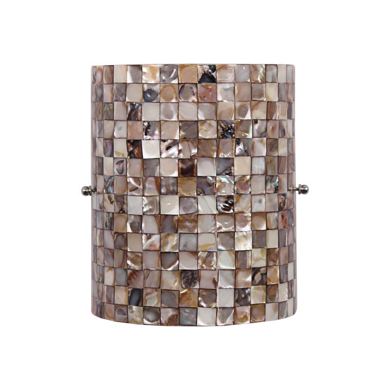 Mosaic Design 1-light Seashell Wall Sconce