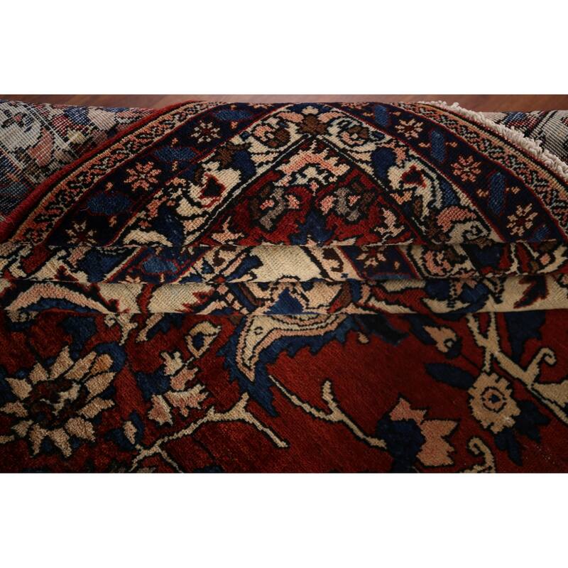 Rust Red Bakhtiari Persian Antique Area Rug Hand-Knotted Wool Carpet - 10'0"x 13'11"