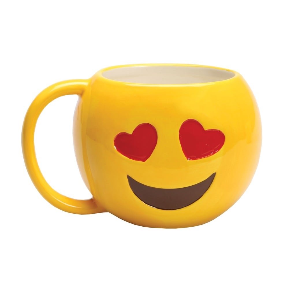 Emojicon Heart Eyes Emoji Ceramic Coffee Mug With Omg 16 Oz Overstock 15030761