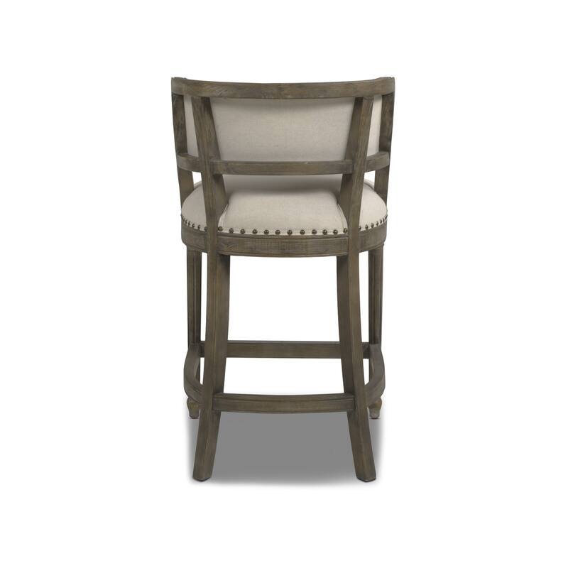 Farmhouse Counter Height Bar Stool with Backrest