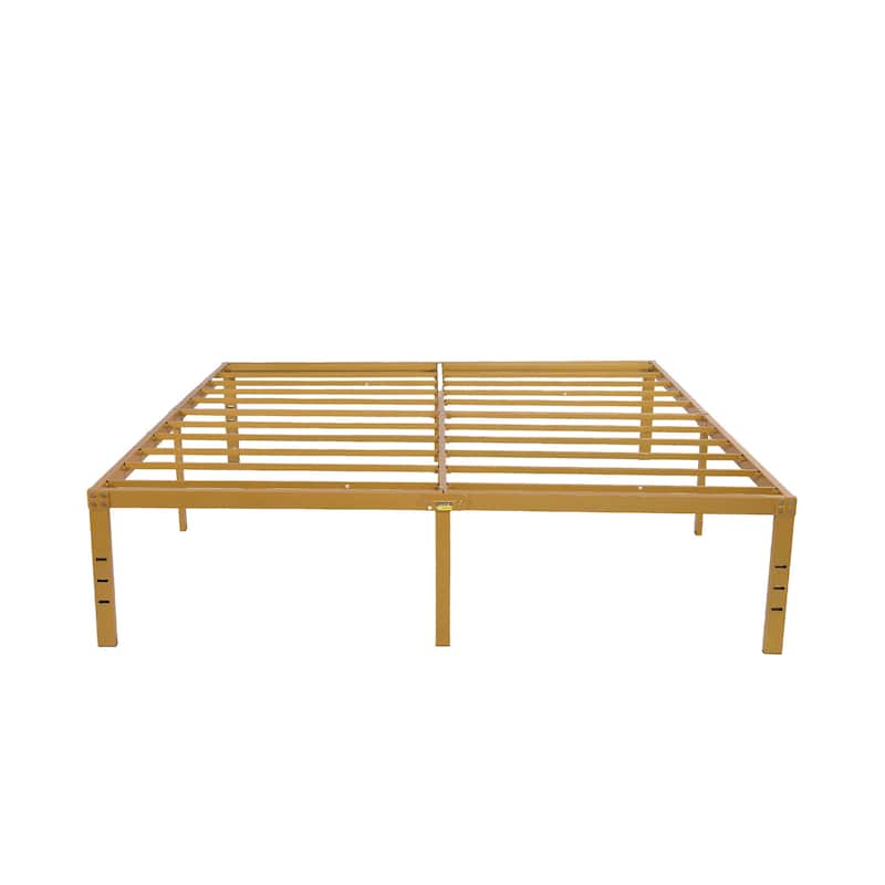alazyhome 18 inch Heavy Duty Metal Platform Bed Frame with Storage