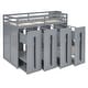 preview thumbnail 16 of 24, Modern Loft Bed with Two-Tone Storage Stairs and Pull-Out Wardrobes