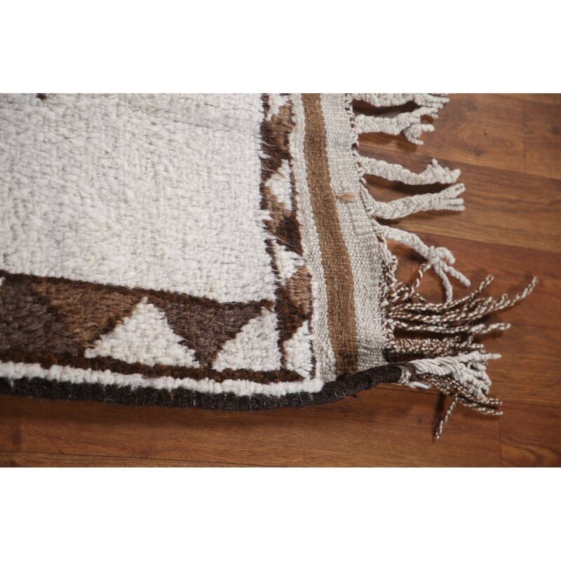 Natural Dye Anatolian Runner Rug Hand-knotted Turkish Wool Carpet - 3'1"x 11'2"