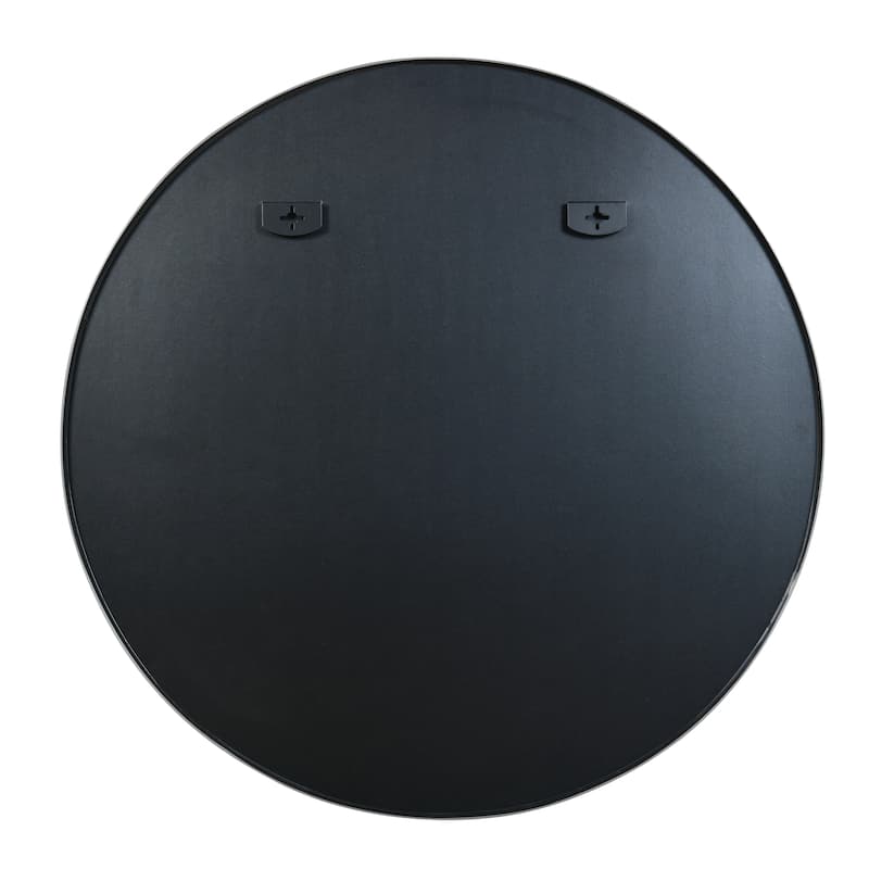 GDFStudio - Casa Luxury Modern Oversized Round Metal Bathroom Vanity Wall Mirror with Bold Visual Impact