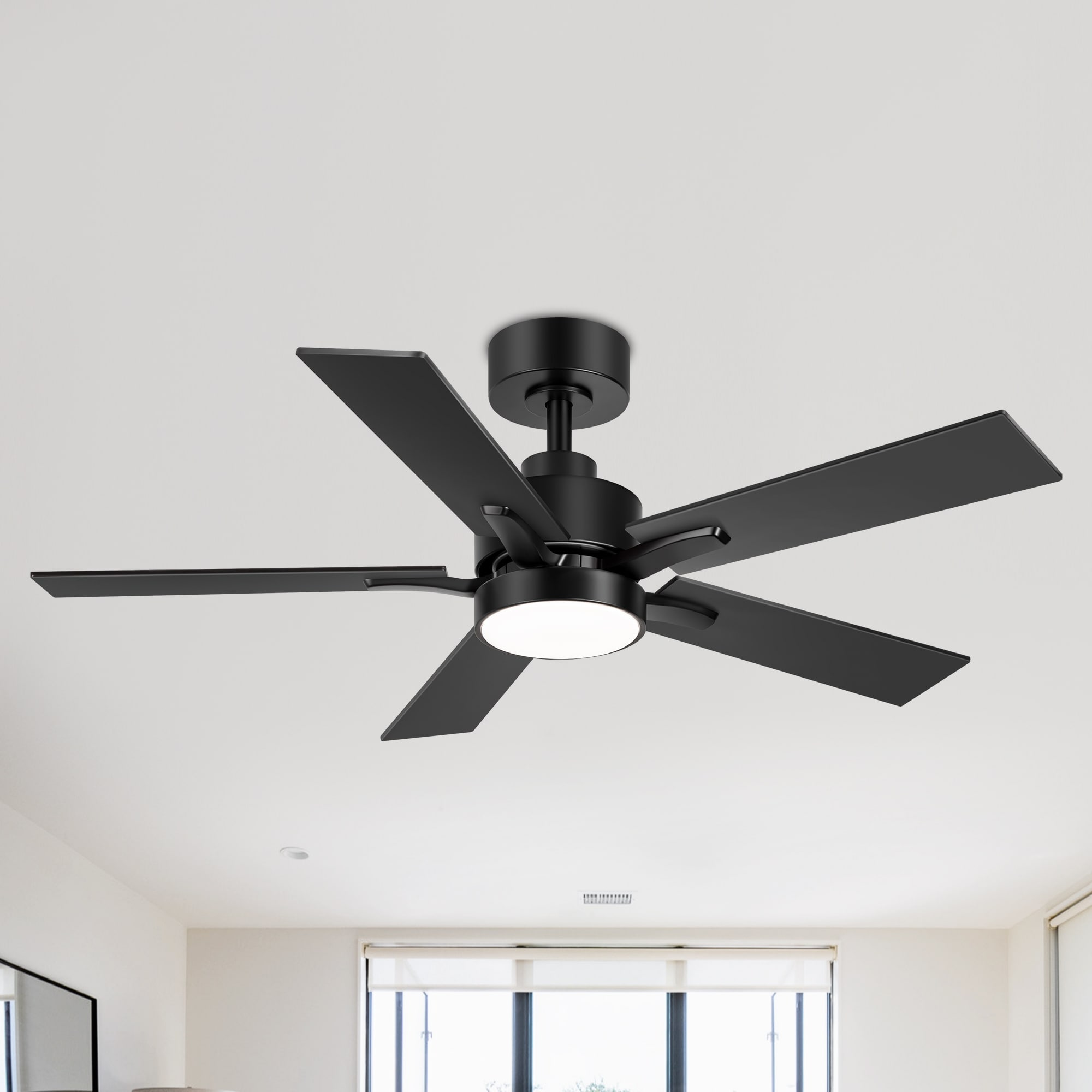 42" Integrated Ceiling Fan with LED Light and Remote (5 Reversible Blades)