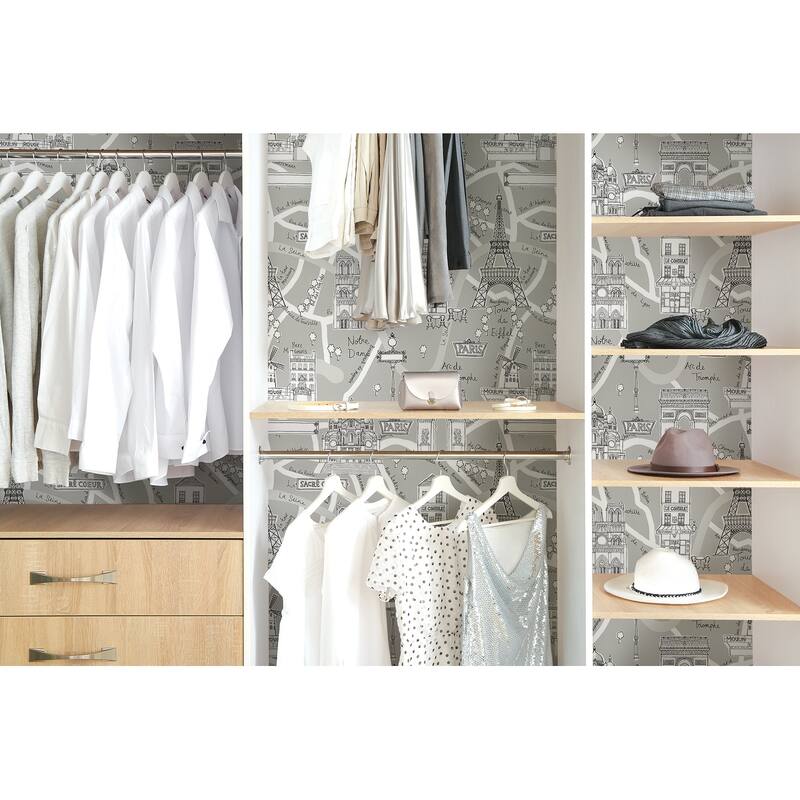 NextWall Paris Scene Peel and Stick Wallpaper