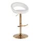 Option White Faux Leather/Gold Metal