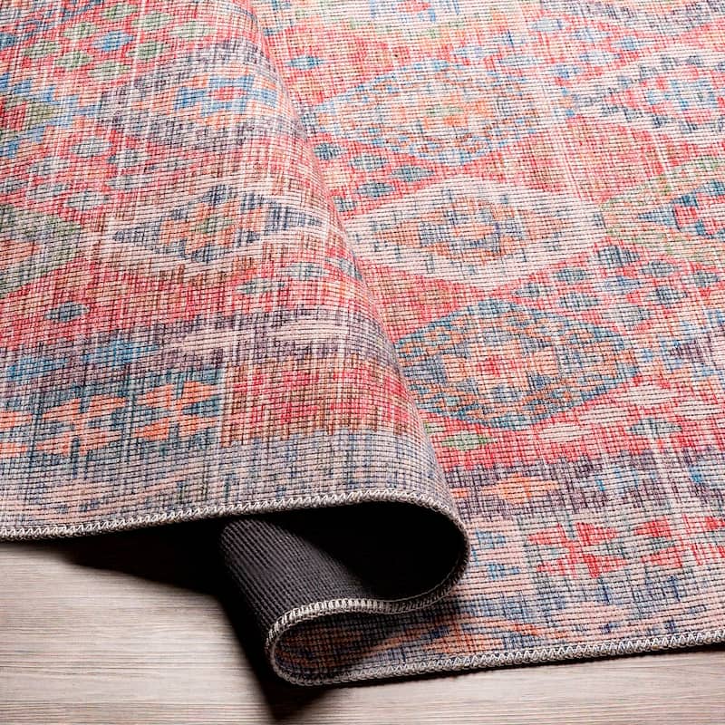 Artistic Weavers Merida Vintage Diamond Printed Machine Washable Area Rug