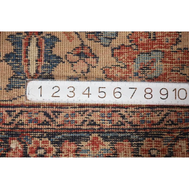 Hand Knotted Oriental 100% Wool Carpet Traditional Floral Pink Tabriz Area Rug - 11' 0'' X 8' 0''