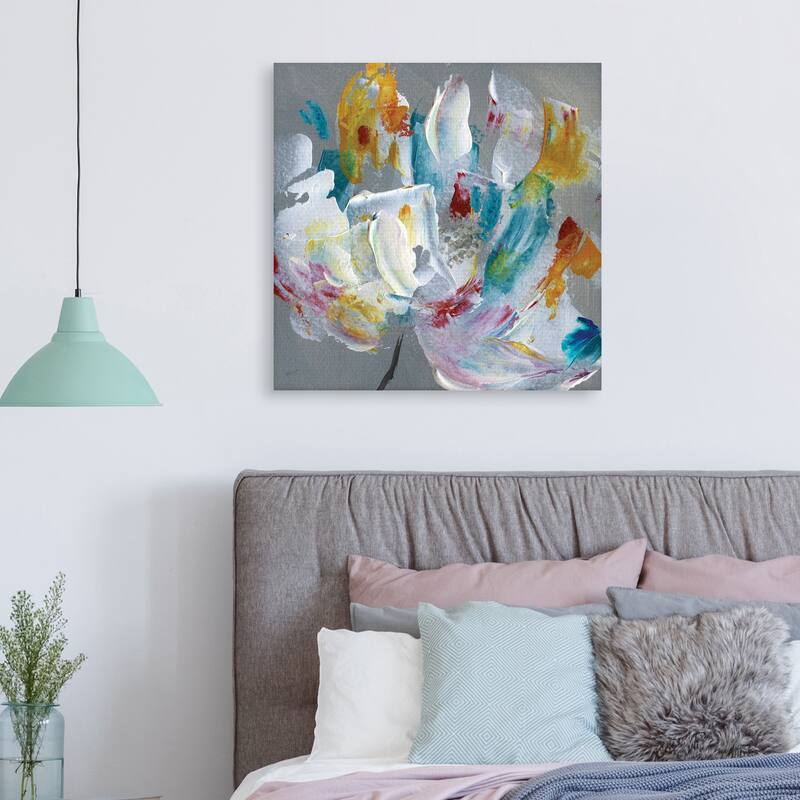 Tye Dye Flower by Katrina Craven Canvas Art Print