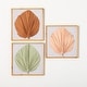 preview thumbnail 1 of 2, 16.25"H Sullivans Dried Palm Leaf Wall Decor Set of 3, Multicolored - 16.25"L x 1"W x 16.25"H