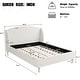 preview thumbnail 4 of 20, Upholstered Bed Wingback Platform Bed with Boucle Fabric