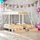 preview thumbnail 2 of 28, Multi-functional Design Metal Triple Bunk Bed with Drawers and Guardrails/Full Over Twin & Twin Bunk Bed