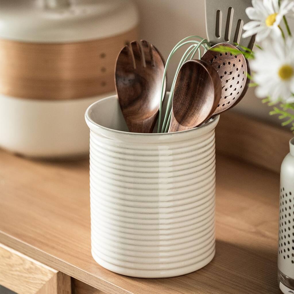 Ceramic Utensil Holder for Kitchen Counter
